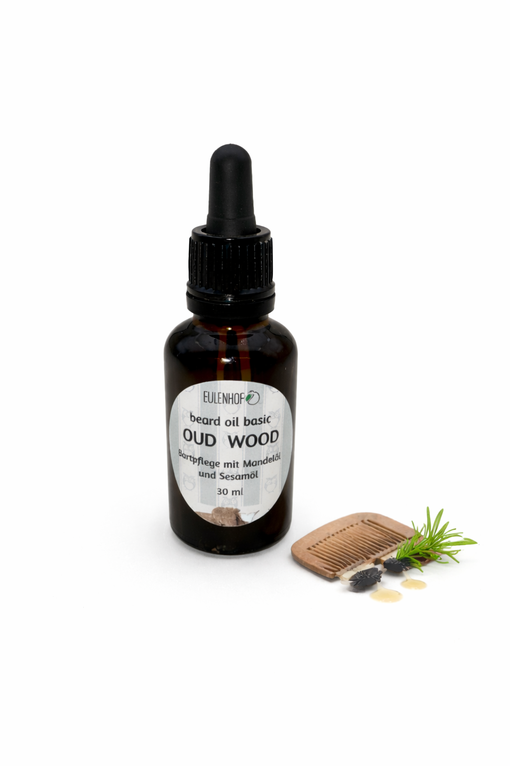 Beard oil basic care Oud 30 ml - almond and sesame oil